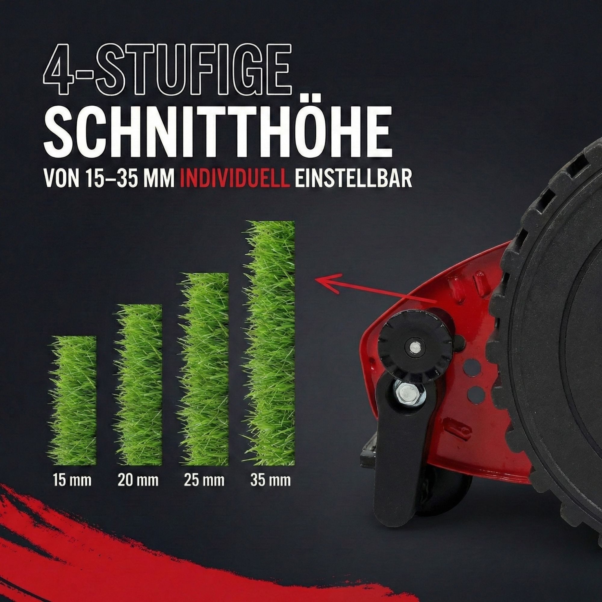 Stahlmann Spindelmäher Spindelmäher RoyalCut – Rasenmäher mit 30 cm Schnittbreite, 30 cm Schnittbreite, (Handrasenmäher manuell), 27 Liter Fangkorb, 4-stufige S – Bild 4 von 5