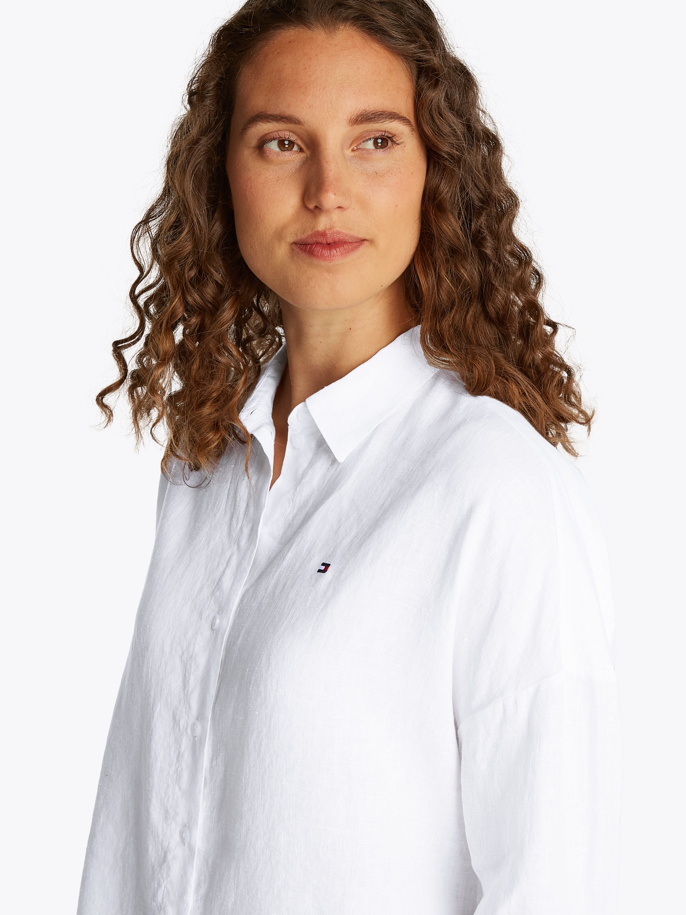Tommy Hilfiger 3/4-Arm-Shirt ESS LINEN LOOSE 3-4 SLEEVE SHIRT mit 3/4-Ärmel günstig online kaufen