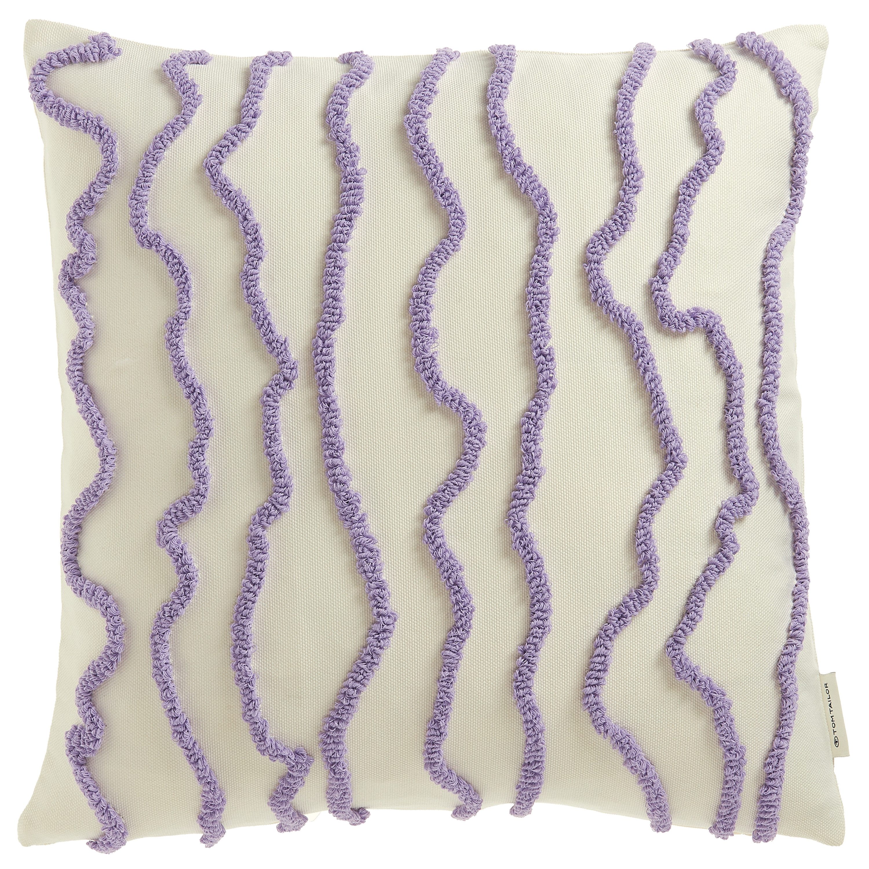 TOM TAILOR HOME Dekokissen Wavy, bestickt, mit hohem Baumwollanteil günstig online kaufen
