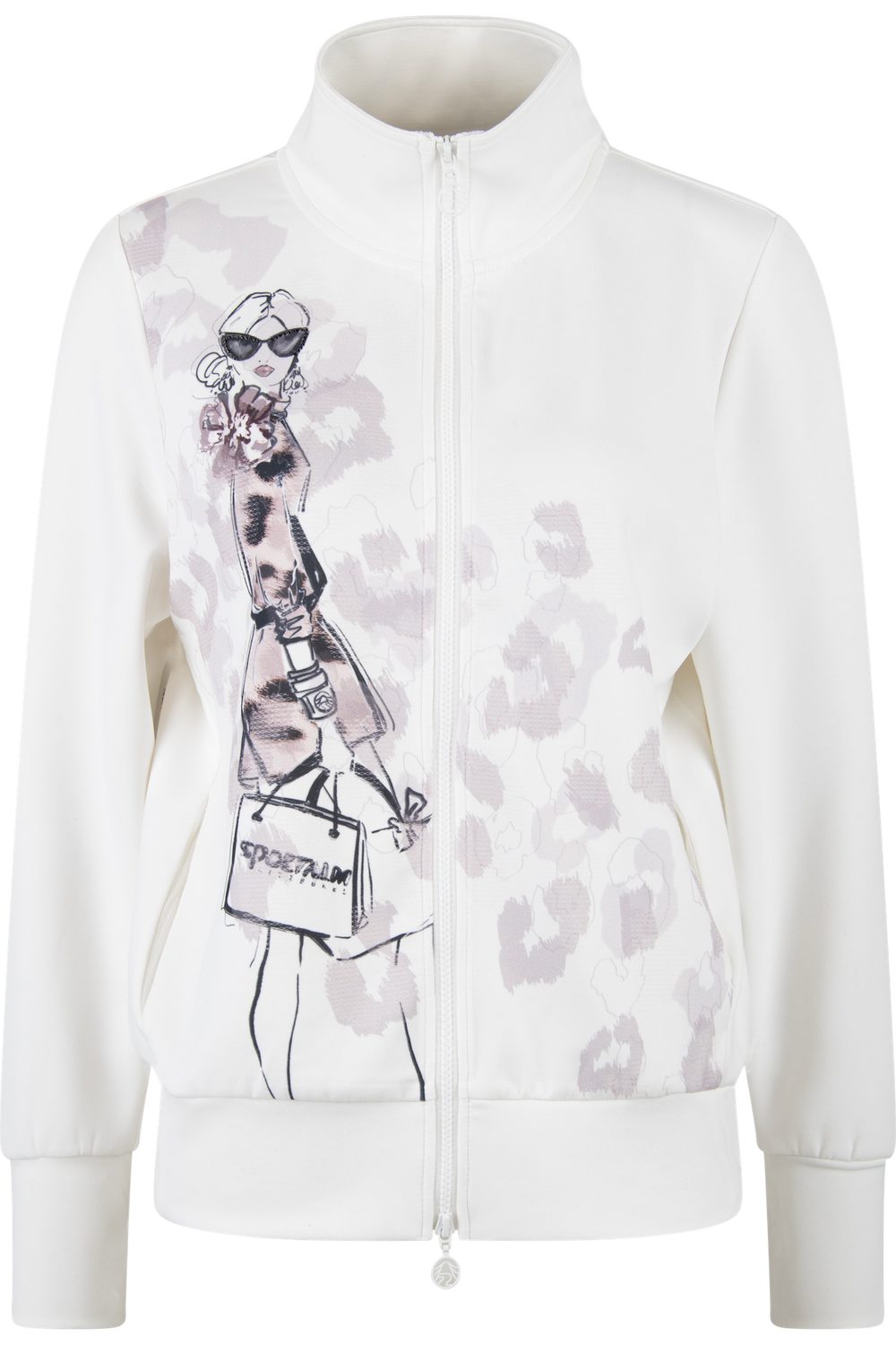 Sportalm Kitzbühel Sweatshirt 400221 Fuchsi Exklusive Fashion-Illustration auf der Vorderseite