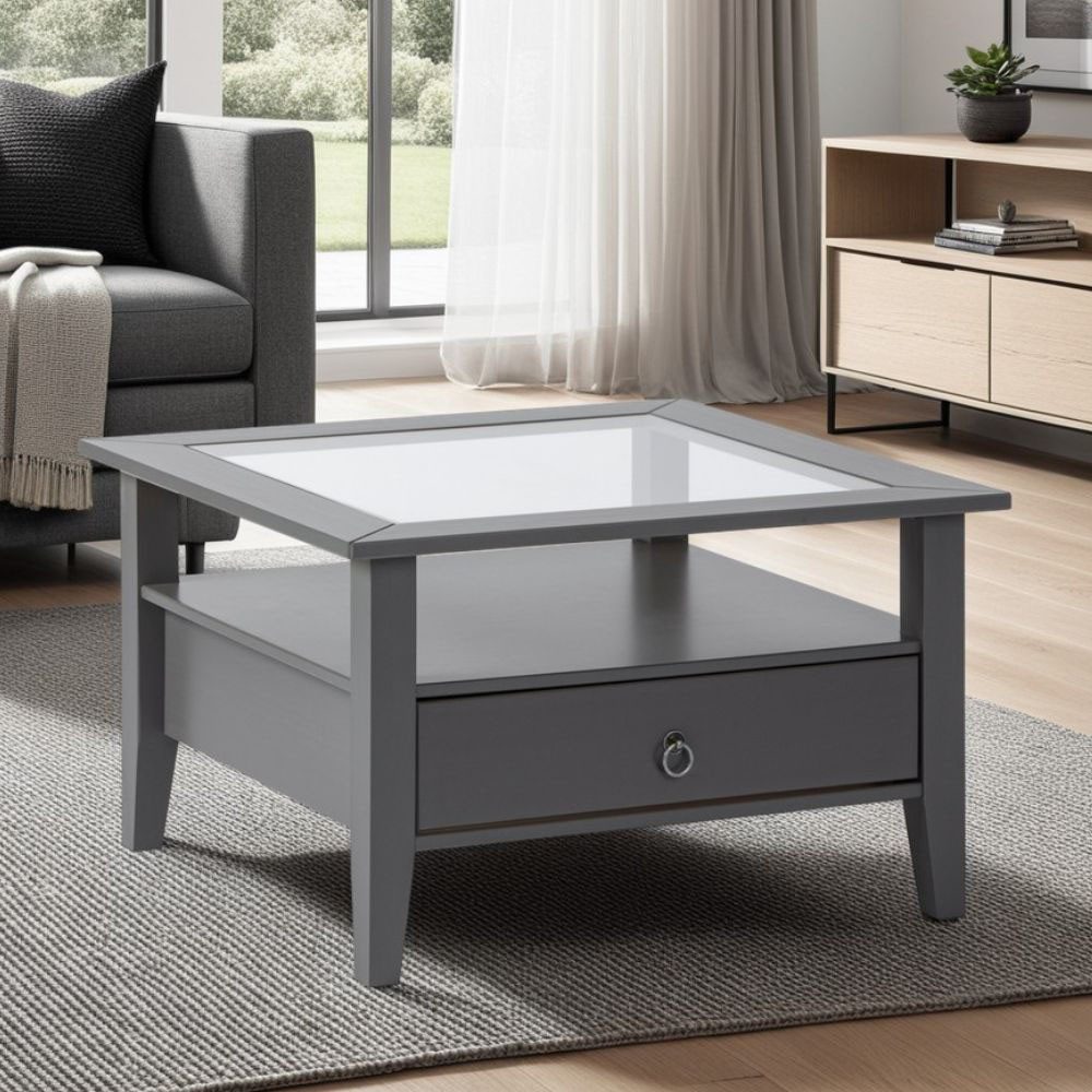 Inter Link Couchtisch Provence (1-St), Kiefer Massiv, Stauraum, BxTxH: ca. 75 x 75 x 45 cm