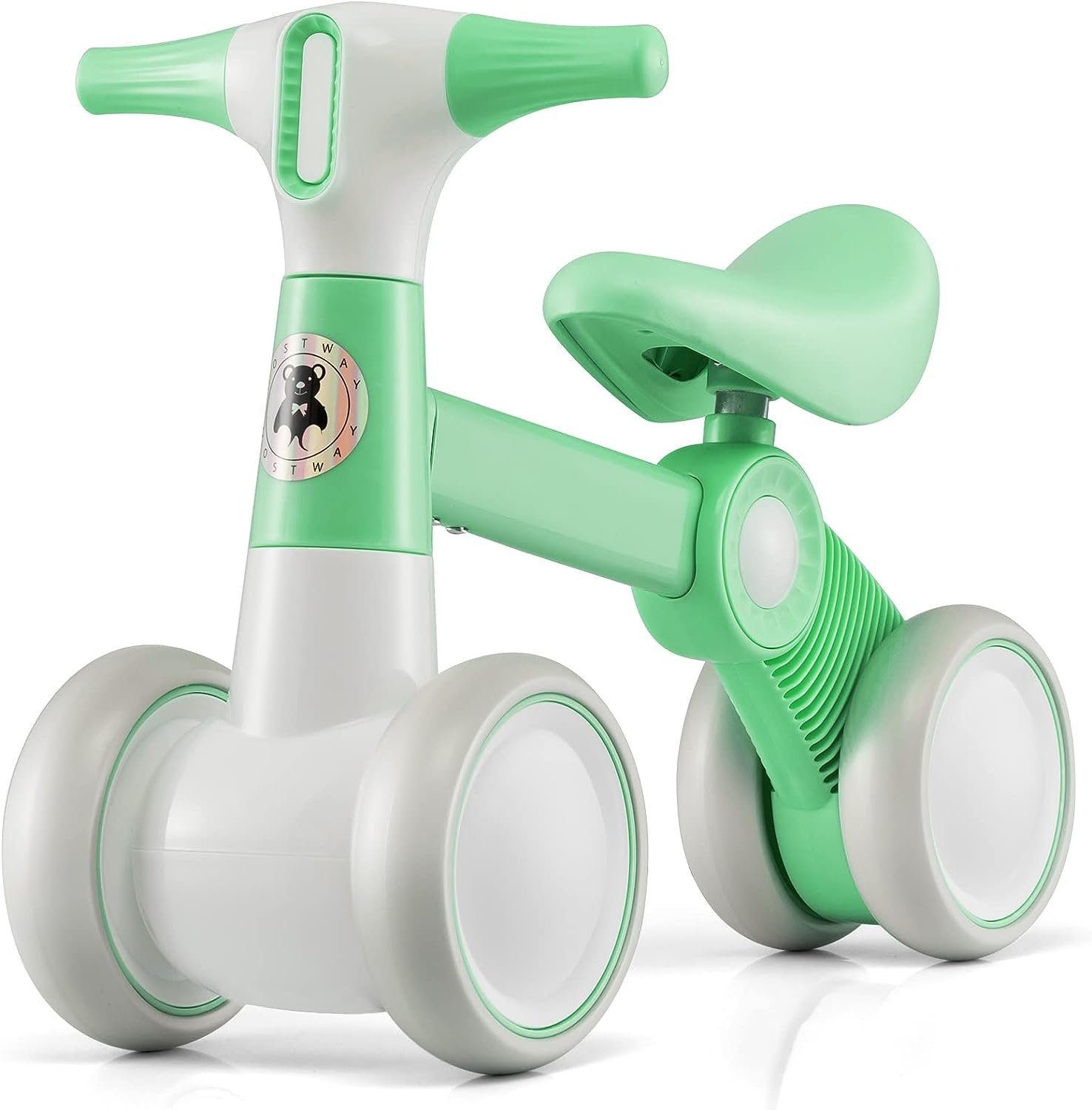 KOMFOTTEU Laufrad Balance Bike, mit 4 Rädern, für 1-3 Jahre Kidner