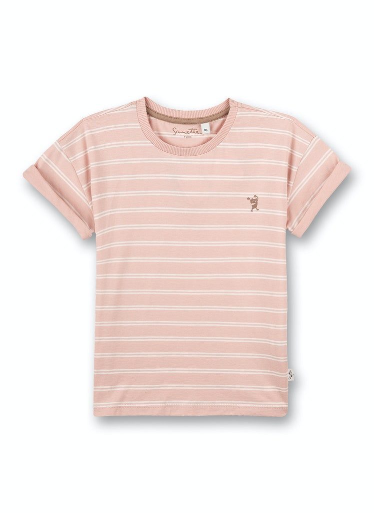 Sanetta PURE T-Shirt Baby T-Shirt Mädchen gestreift aus 100% Baumwolle rosa