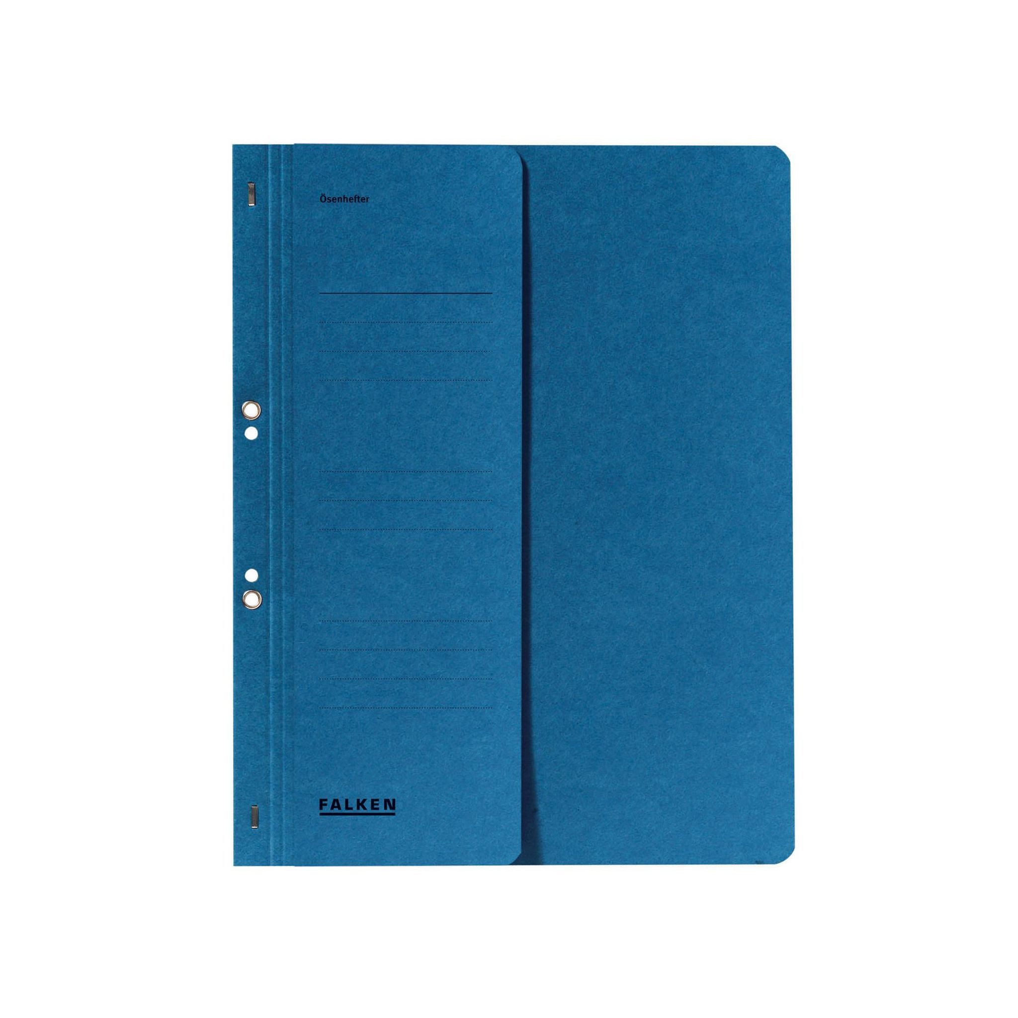 Falken Hefter Falken Falken Ösenhefter - A4 1/2 Vorderdeckel kfm. Heftung, blau