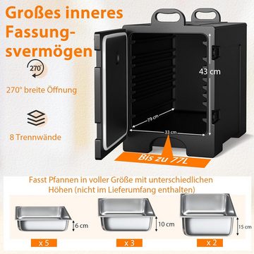 KOMFOTTEU Thermobehälter Isolierbox, LLDPE, 77 L mit Griff