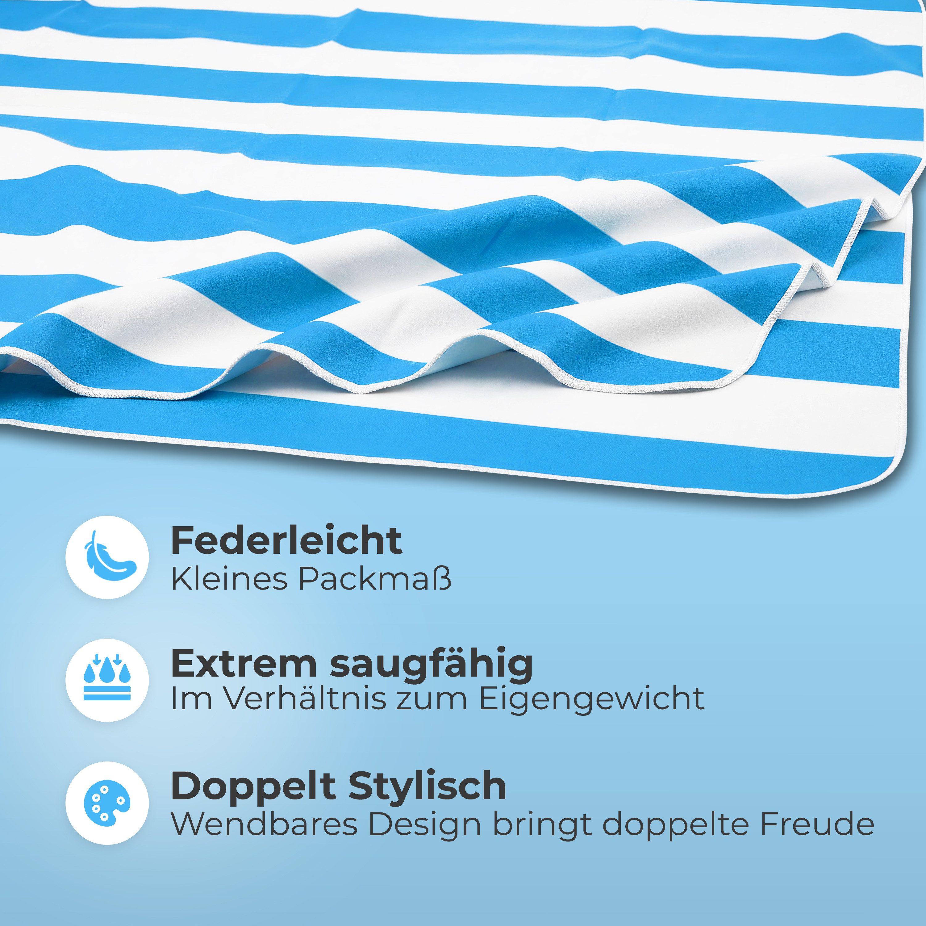 NirvanaShape Strandtuch Reise Handtuch Strandtuch XXL - Strandhandtuch, Mikrofaser Badetuch – Bild 3 von 5