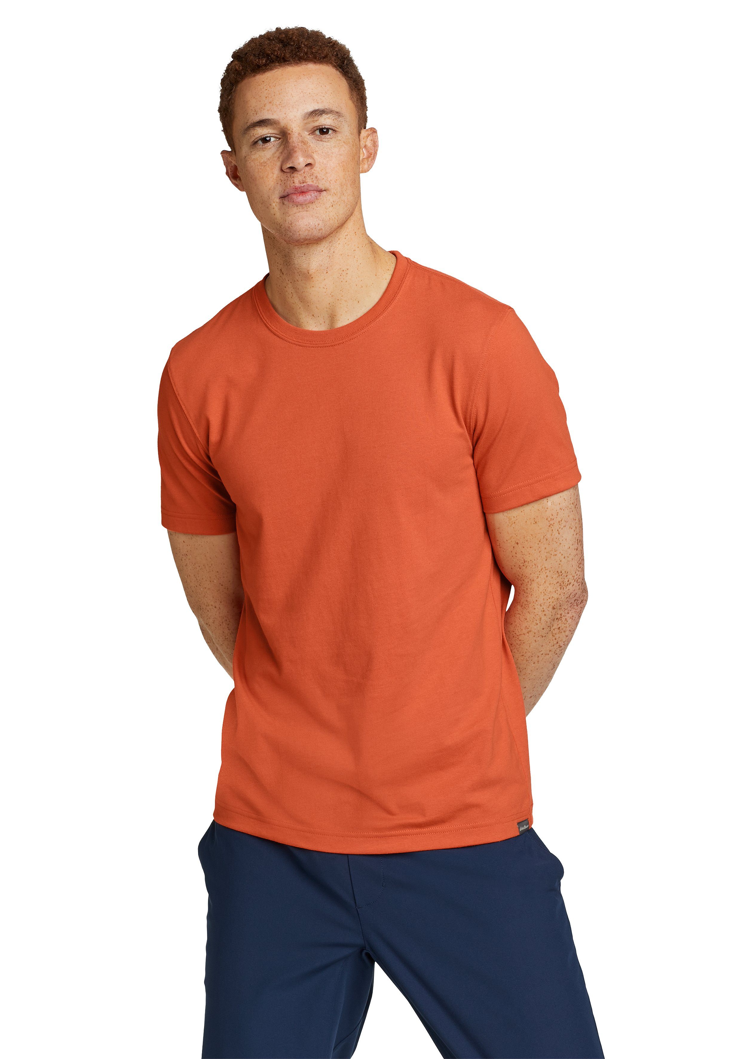 Eddie Bauer T-Shirt Legend Wash Shirt - 100% Baumwolle - Slim fit Dunkles Pfefferrot