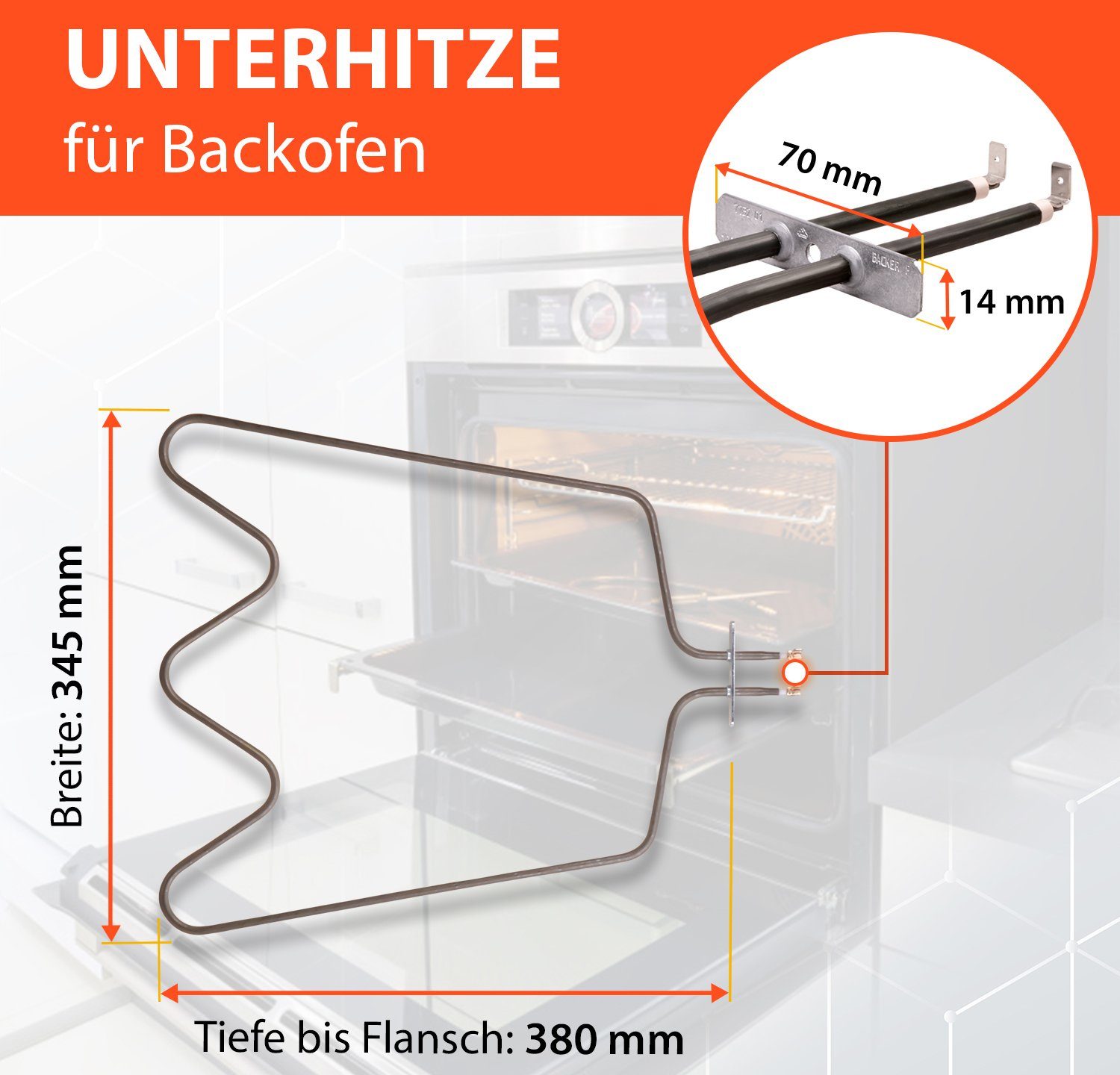 VIOKS Heizkörper Heizelement Ersatz für Whirlpool 480121101147