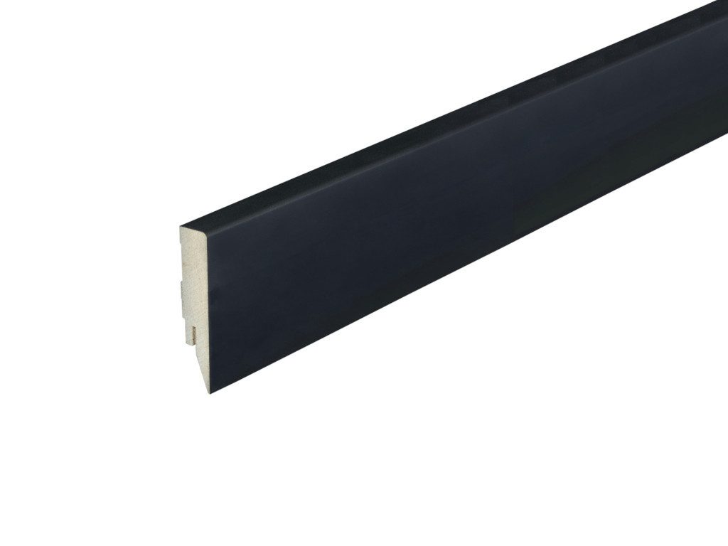 PROFI Sockelleiste Sockelleiste Topline MDF-Kern Schwarz Matt Dekor, L: 250 cm
