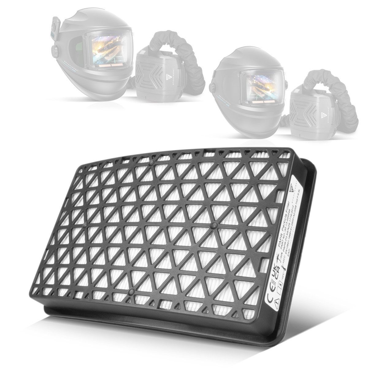 STAHLWERK Schweißhelm P3 Partikelfilter Kassette Frischluft Schweißhelme Filter-Zubehör