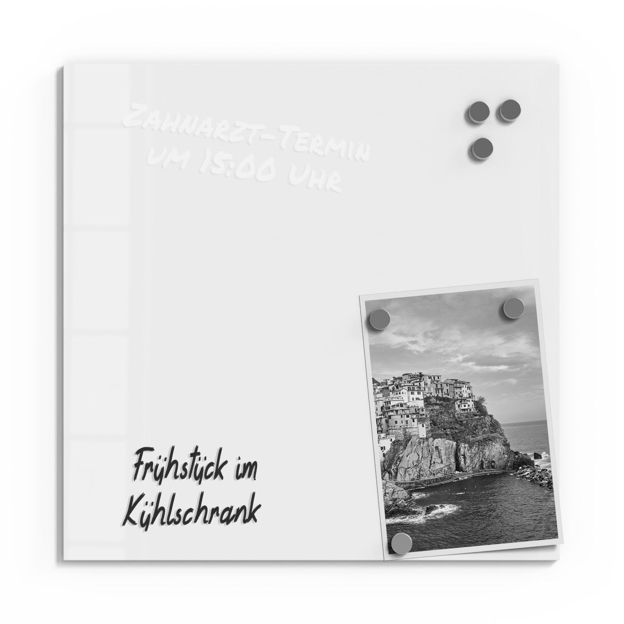 DEQORI Magnettafel 'Unifarben - Weiß', Whiteboard Pinnwand beschreibbar