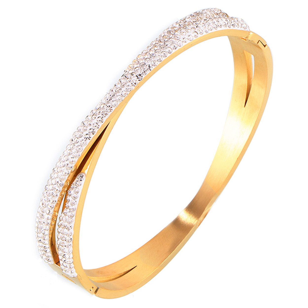 KARMA Armreif Damenarmreif Gold Metall Armschmuck Damen Armband vergoldet ( günstig online kaufen