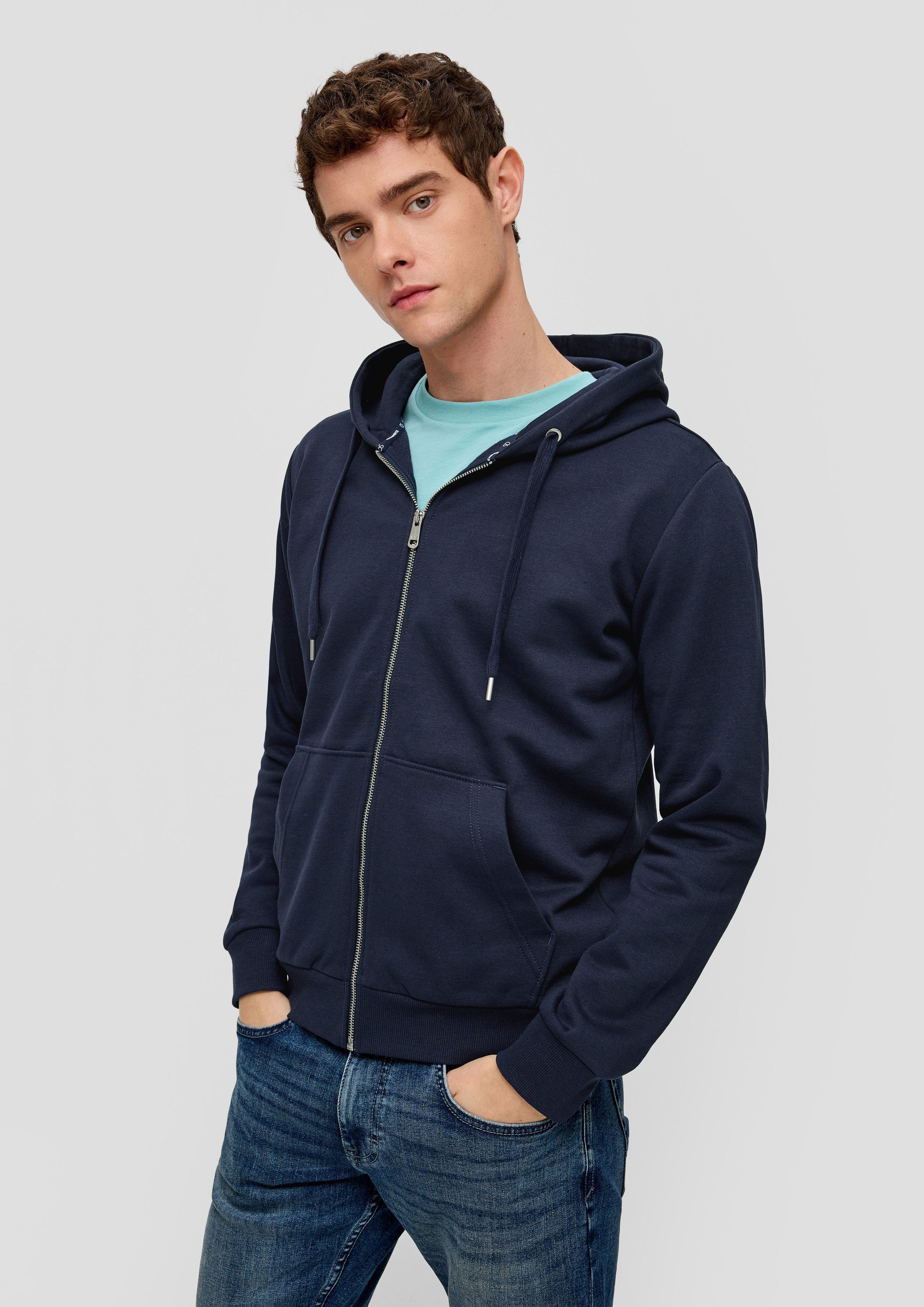 QS Sweatjacke Sweatshirt Jacke Basic-Sweatjacke mit günstig online kaufen