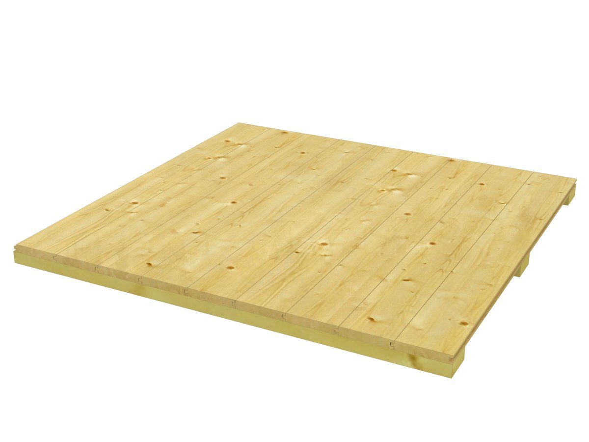 Skanholz Gartenhaus-Fußboden CrossCube Gr.2, BxT:239x169 cm, für Gartenhäuser