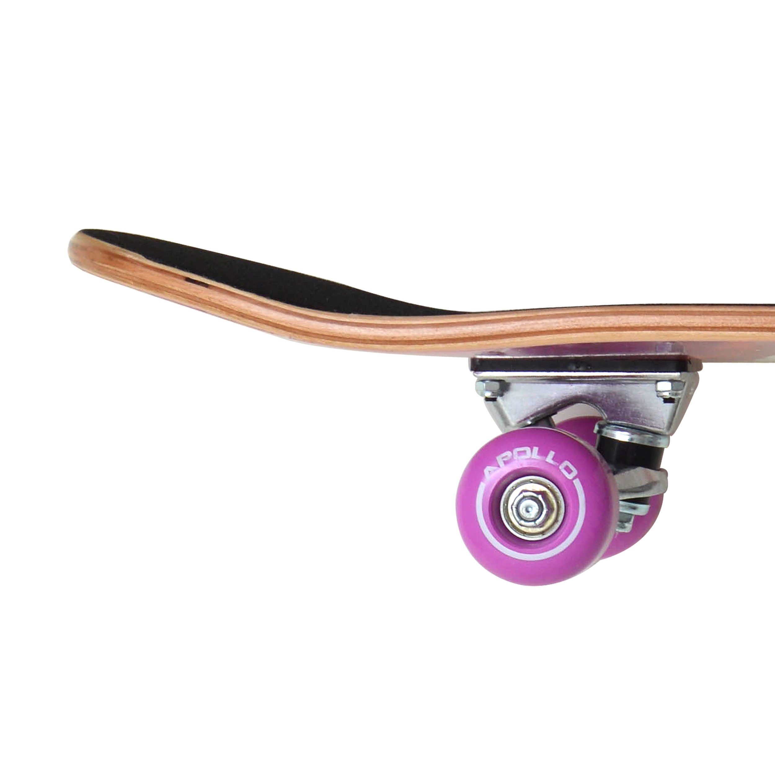 Apollo Skateboard Kinderskateboard 28" Kinder, Longboard, für Kids und Teens, ABEC 3 und Aluminium Achsen