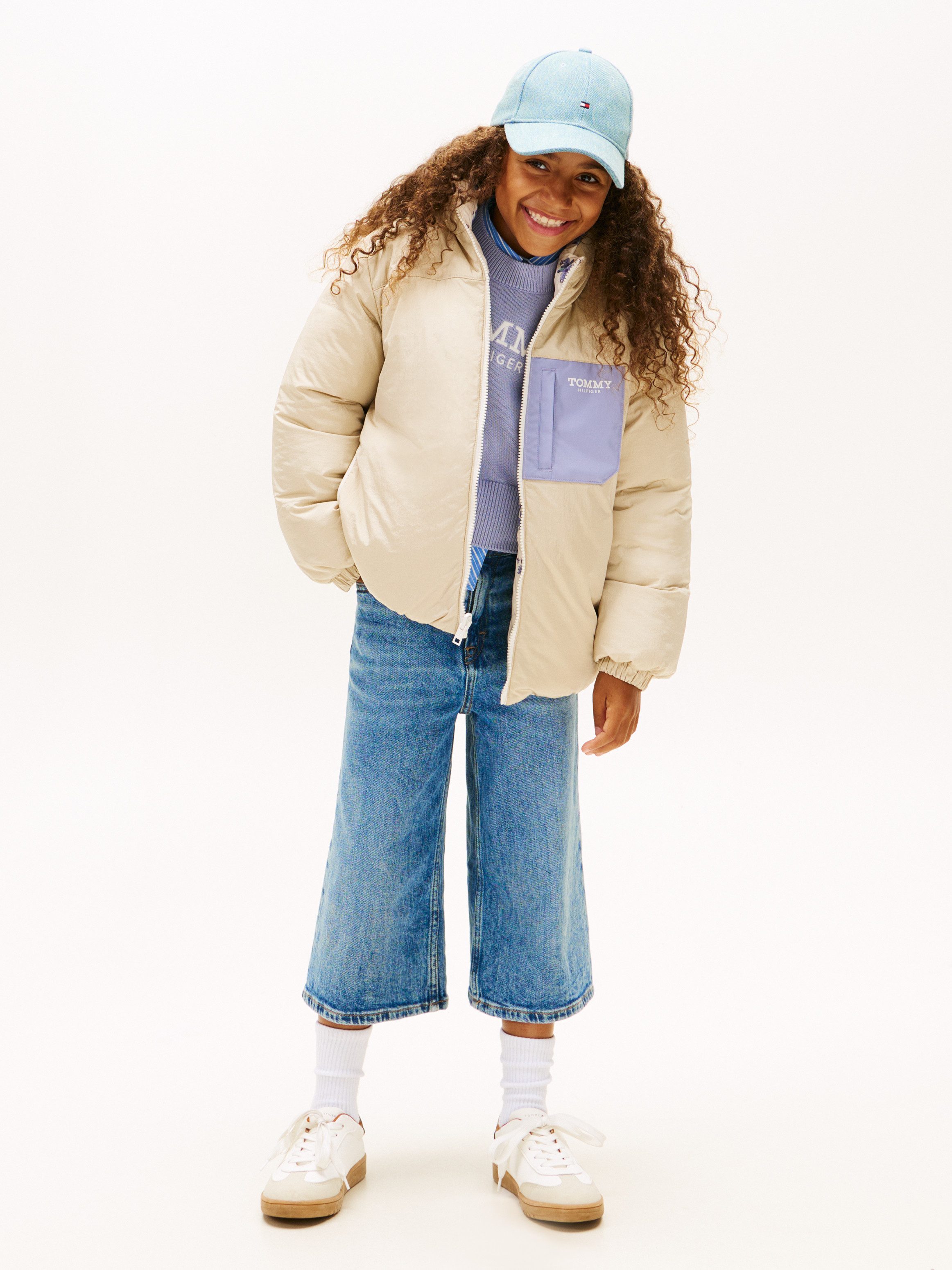 Tommy Hilfiger Wendejacke FLOWER AOP REVERSIBLE PUFFER Regular fit, Kinder bis 16 Jahre – Bild 4 von 5