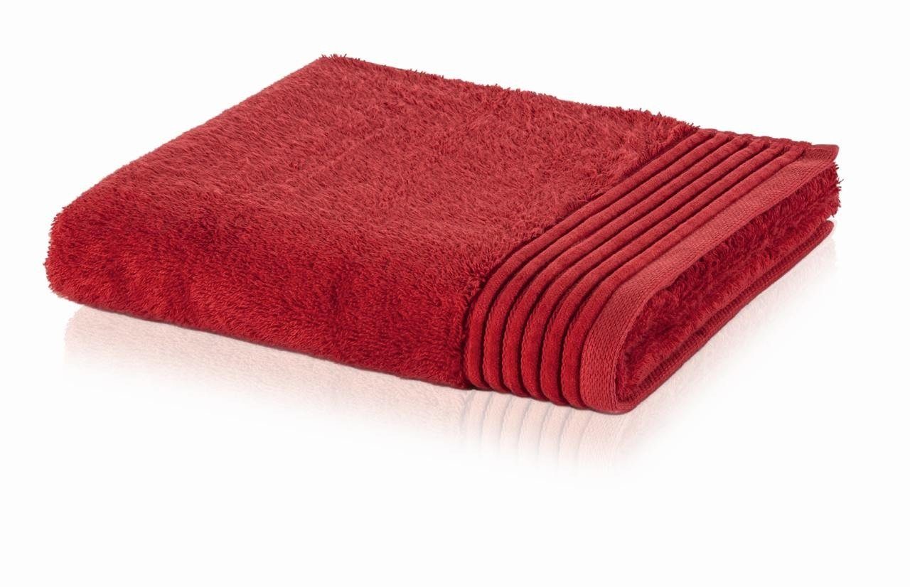 Rot Möve 5, mit Baumwolle Handtücher (1-St) Möve Handtücher Chenillebiesen Loft Uni