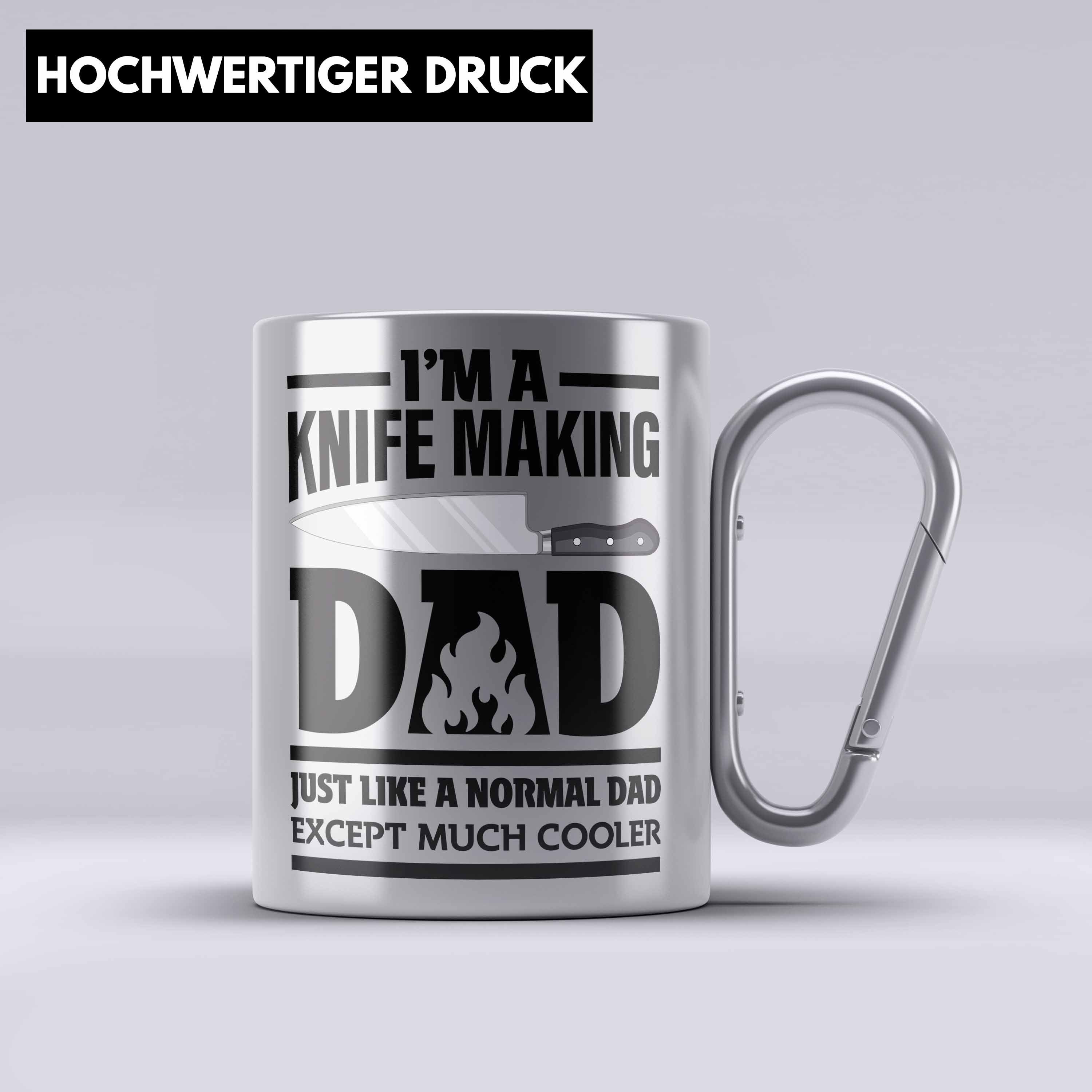 Hufschmied mit Trendation Geschenk Edelstahl Tasse Silber Edels Schmied Spruch Edelstahl Thermotasse