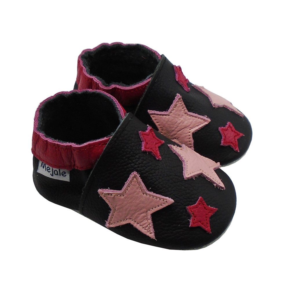 Mejale Mejale Leder Krabbelschuhe Babyschuhe Lauflernschuhe 100% Leder Hausschuh Rutschfestes