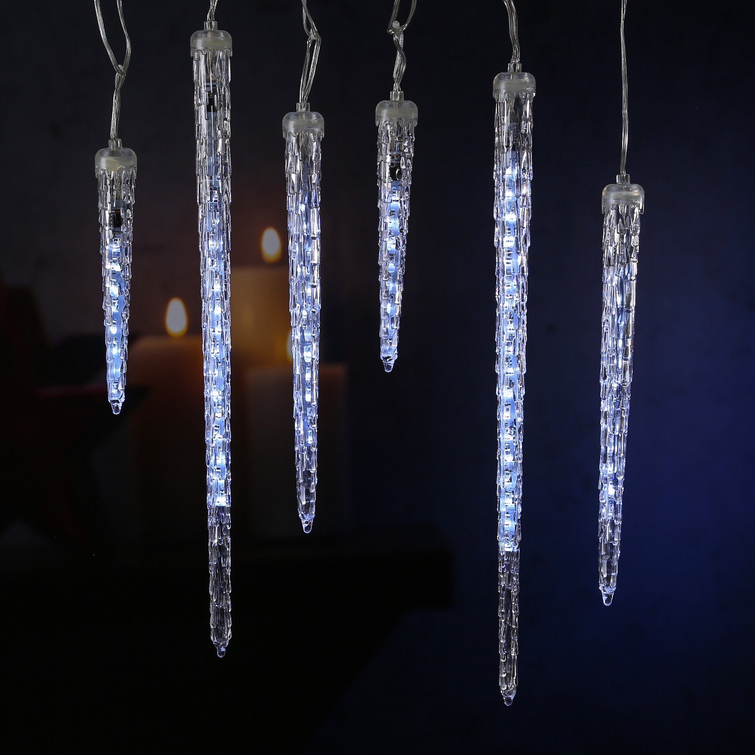 MARELIDA LEDLichterkette LED Lichterkette 6 Eiszapfen Schneefalleffekt