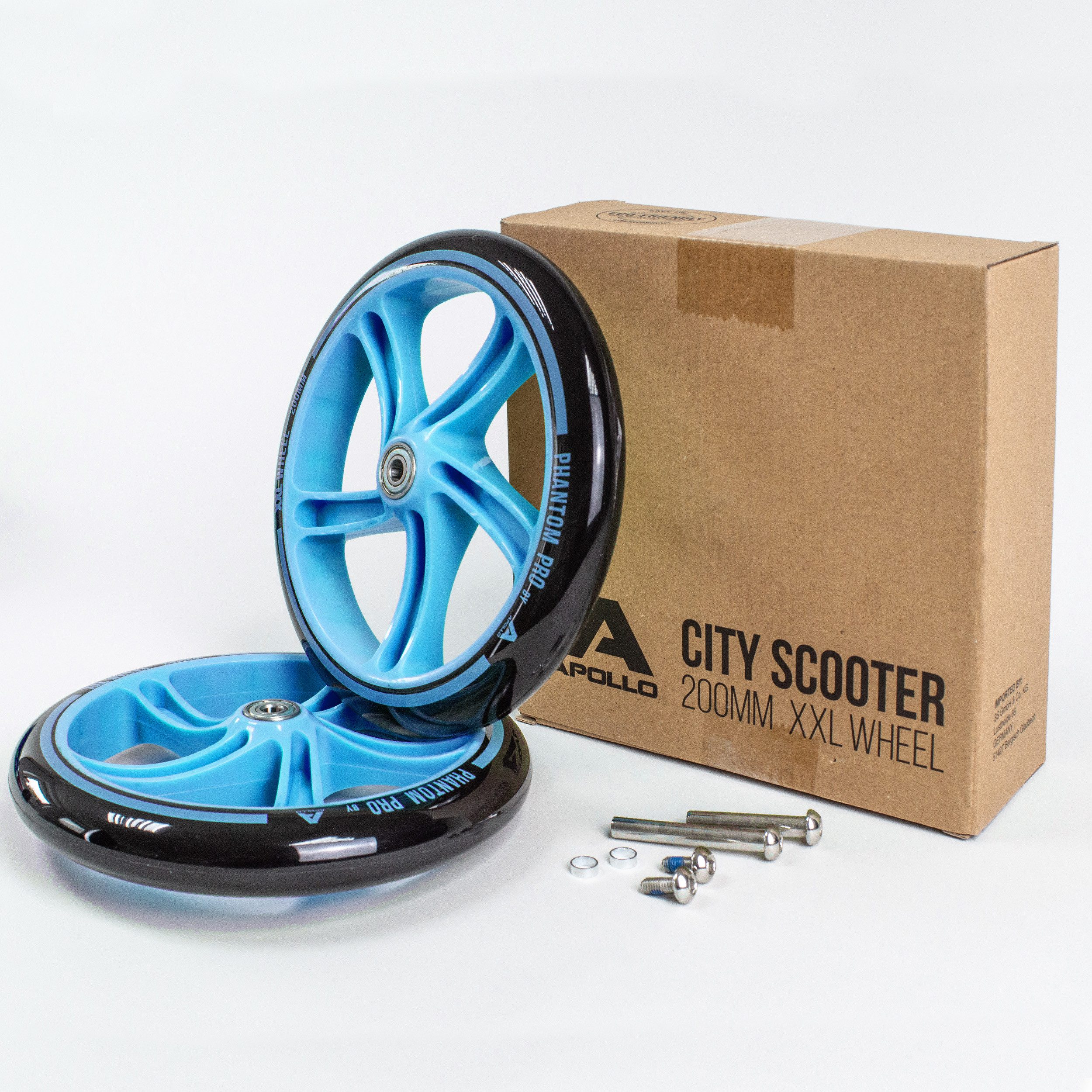 Apollo Scooter City Scooter 200mm Ersatzräder, auch als LED-Rollen erhältlich, auch in LED-Ausführung erhältlich