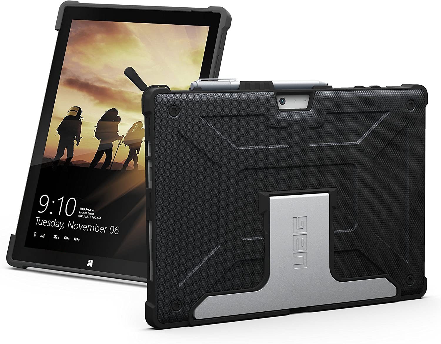 UAG Tablet-Hülle Metropolis Surface Pro 7 / Pro 7+ / Pro 6 / Pro (2017) / Pro 4 Hülle 31,2 cm (12,3 Zoll), [Designed for Surface zertifiziert] schwarz / grau
