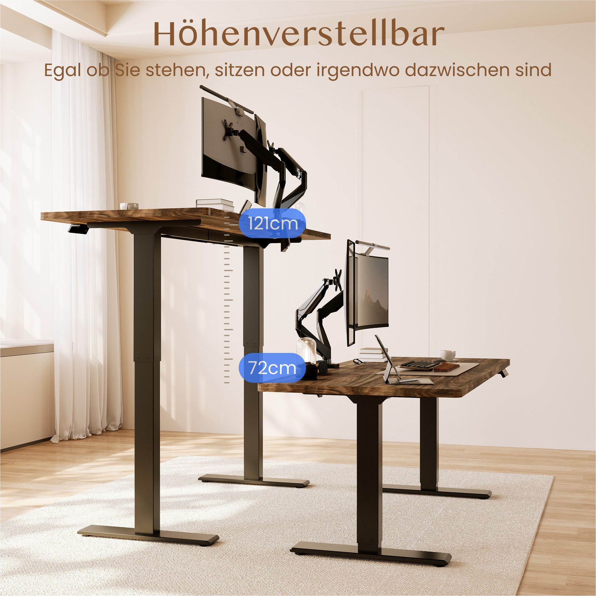 FLEXISPOT Schreibtisch Sitz-Steh-Tisch mit Memory-Funktionen (110X54/140X70 günstig online kaufen