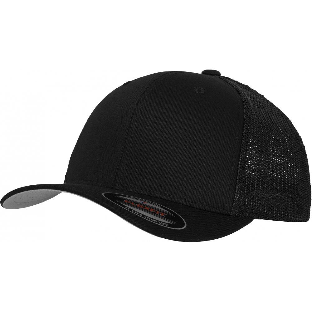 Flexfit Trucker Cap Mesh Trucker Cap - black - S-M (Packung) Flexfit-Technologie