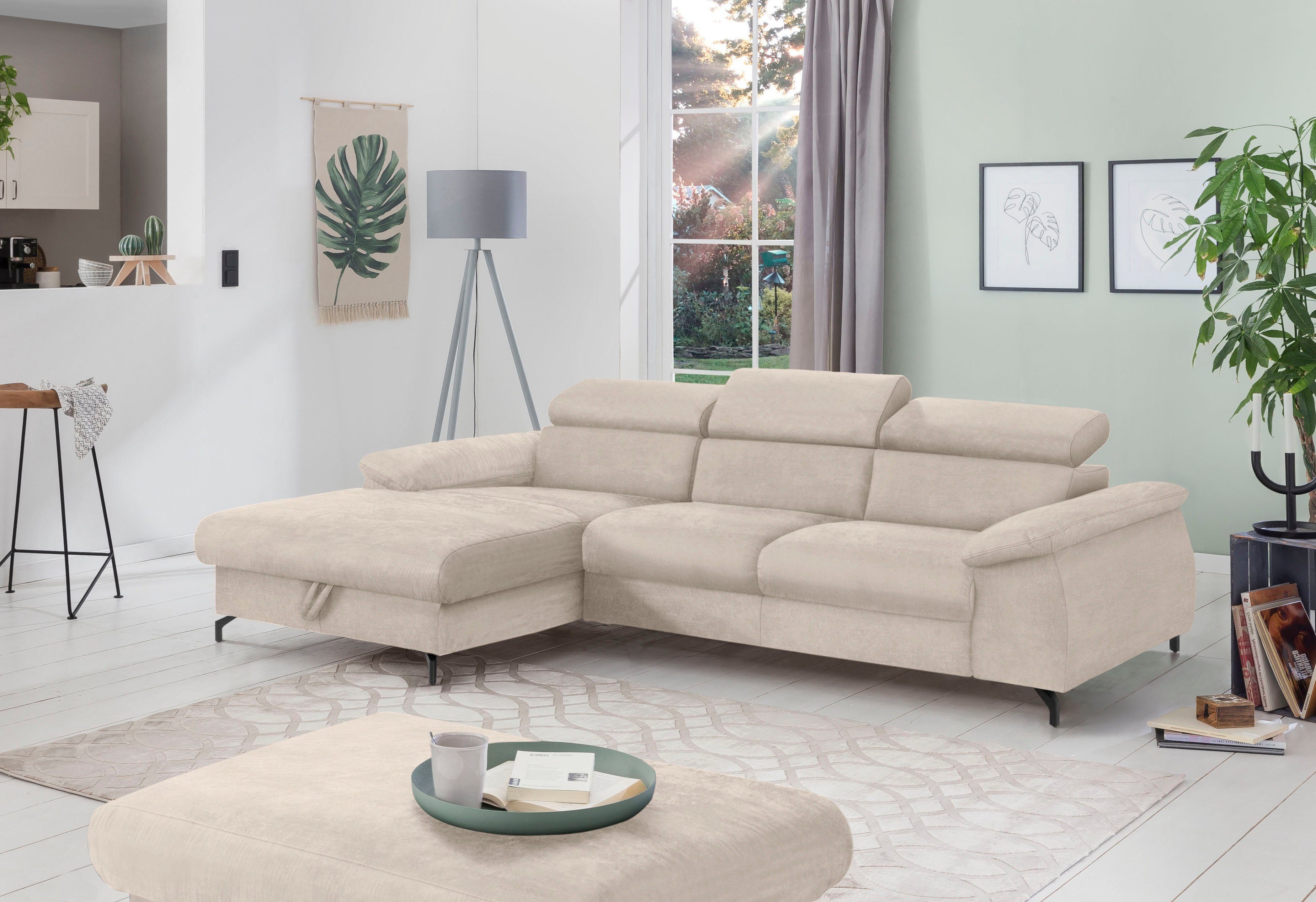COTTA Polstergarnitur Komaris L-Form, (Set), Set bestehend aus: Ecksofa mit günstig online kaufen