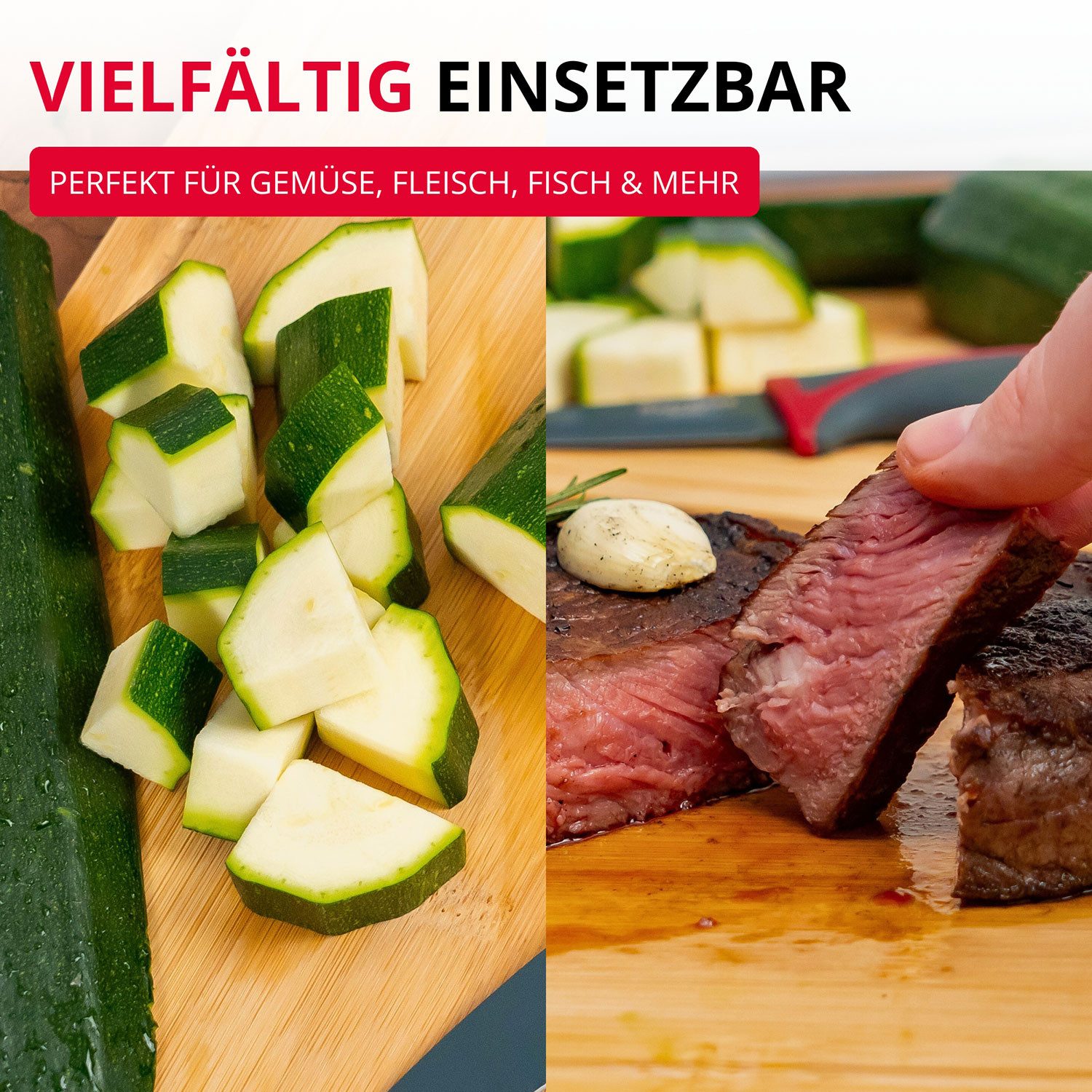 WESTMARK Allzweckmesser Klingenlänge: 20 cm, breite Klinge, mit Klingenschutz, Chef-/Küchenmes