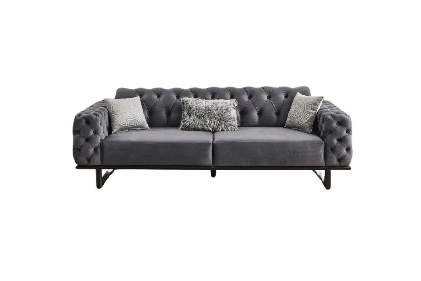 Villa Möbel Sofa Zen, 3-Sitzer 1 Teile, Quality Made in Turkey- Pflegeleichter Mikrofaserstoff
