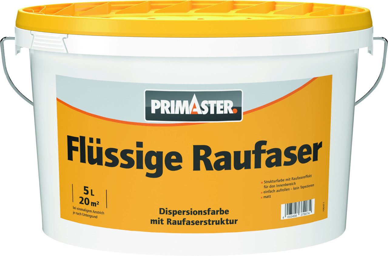 Primaster Wandfarbe Primaster Flüssige Raufaser 5 L weiß matt