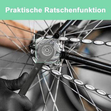 Diedrich Filmer GmbH Gabel- und Ringschlüssel 5-teil. Maulschlüssel mit Ratschenfunktion aus Chrom-Vanadium Stahl (5 St), Schlüsselweiten 8 / 10 / 13 / 14 / 15 mm, Werkzeughalter