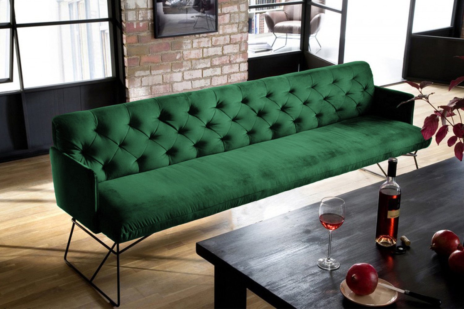 KAWOLA Sitzbank CHARME, Esszimmerbank Polsterbank Velvet günstig online kaufen