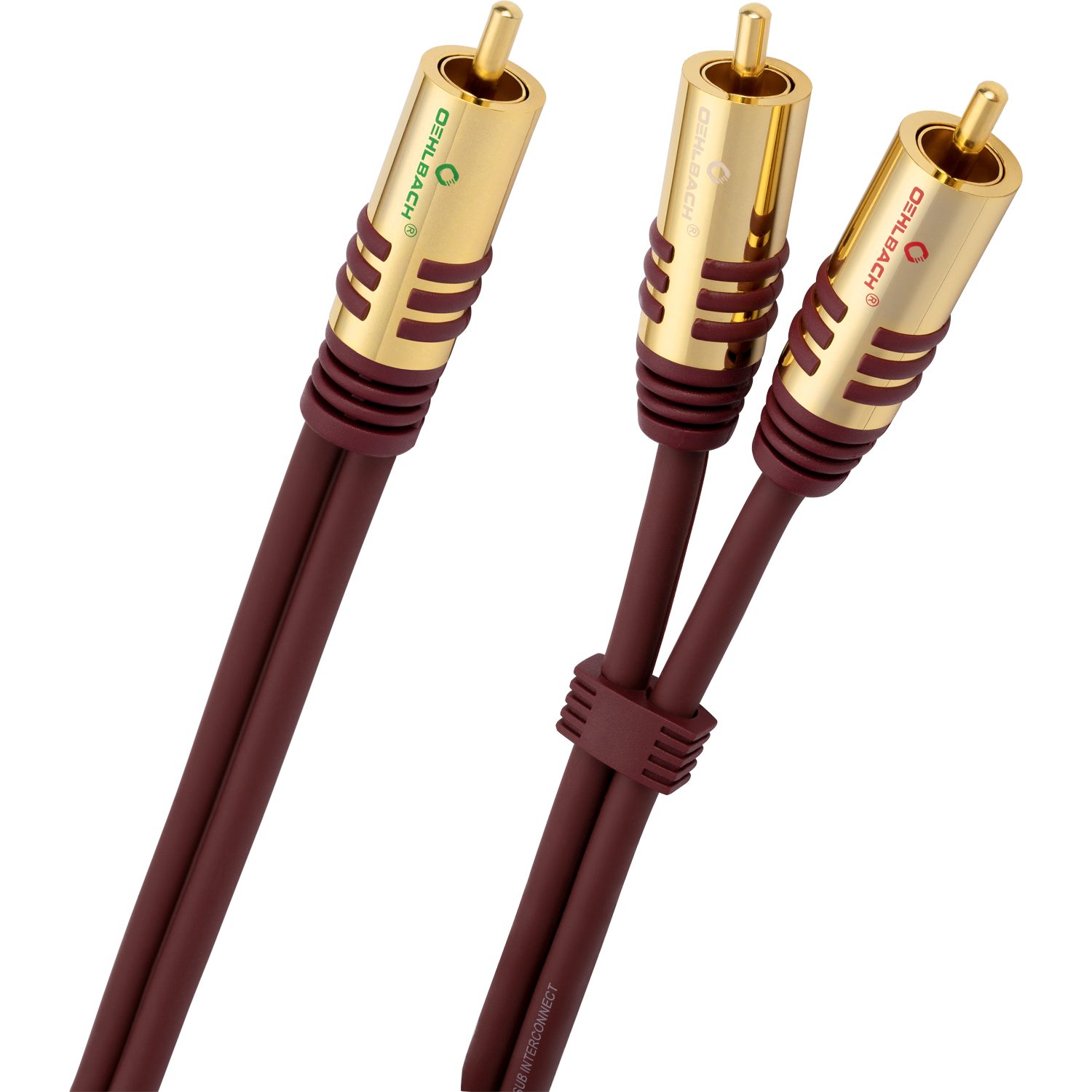OEHLBACH NF Y-Sub Subwoofer Y-Cinch-Kabel Audio-Kabel, Cinch, 2 x Cinch (300 cm), Flexibel, Hochwertiges Kupfer