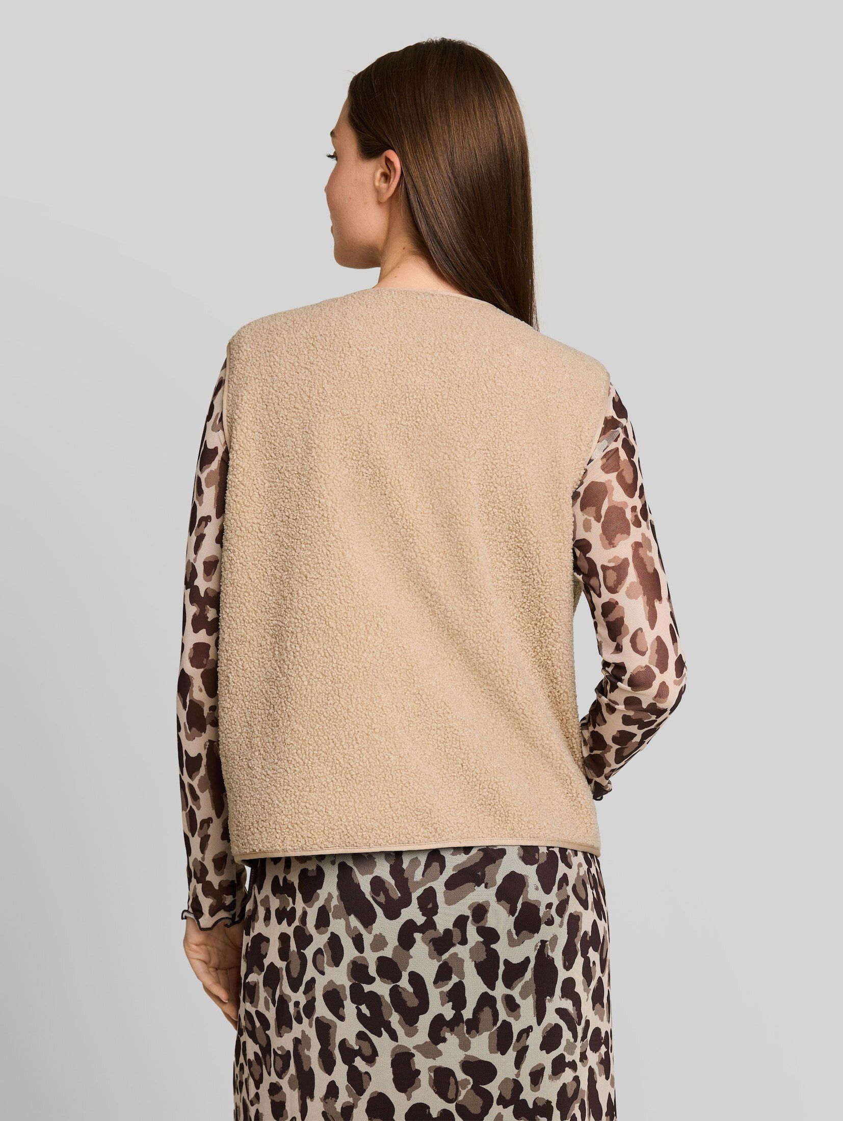 TOM TAILOR Sweatshirt Strick & Sweatshirts Boxy Fit Teddy Weste mit Taschen