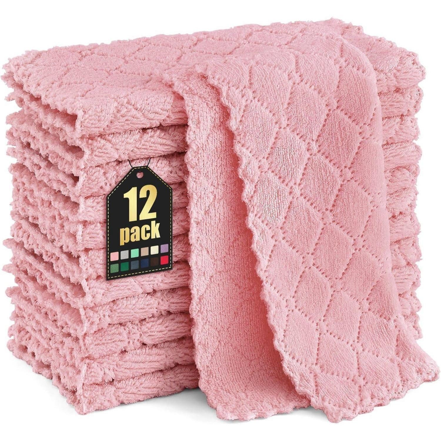 LuxusKollektion Reinigungstücher Mikrofasertücher Waschbar Putzlappen Fusselfrei Mikrofasertuch (Textil, 25x25 cm, 12-tlg)