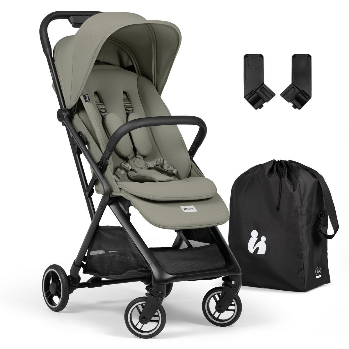 Hauck Kinder-Buggy Fly N Care - Green, Sportwagen Reisebuggy mit Liegefunktion & Einhand Faltung bis 22 kg