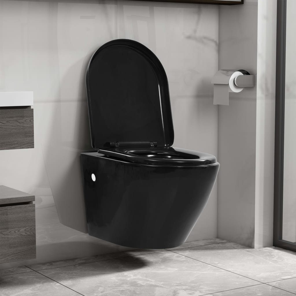 vidaXL Tiefspül-WC Hänge-Toilette mit Unterputzspülkasten Keramik günstig online kaufen