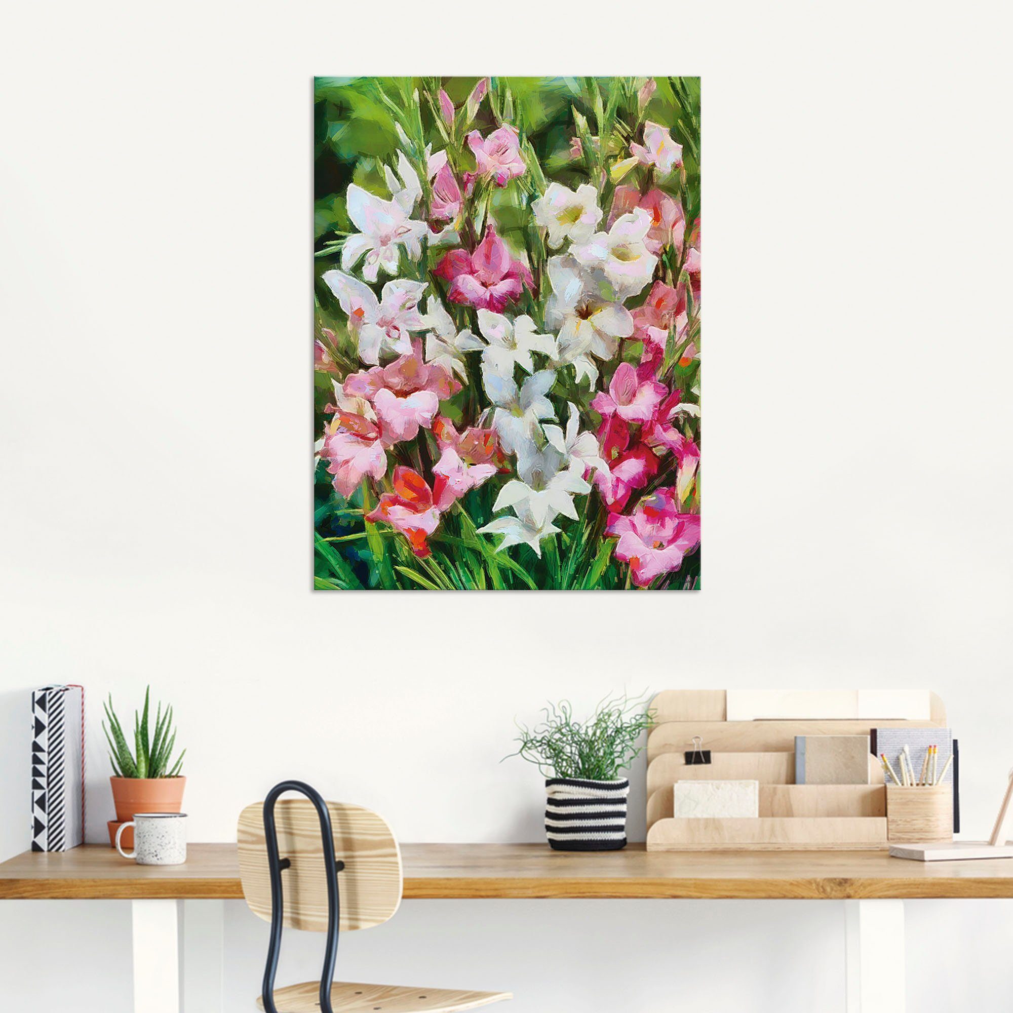 oder St), als in Artland Leinwandbild, Poster versch. II, Wandbild Alubild, (1 Gladiolus Blumenbilder Wandaufkleber Größen