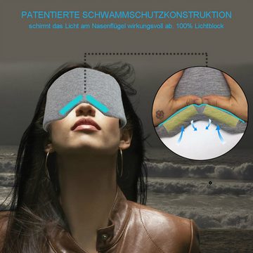 Rnemitery Schlafmaske Schlafmaske aus Baumwolle Weich und bequem Verdunkelnde Augenmaske, 1-tlg.