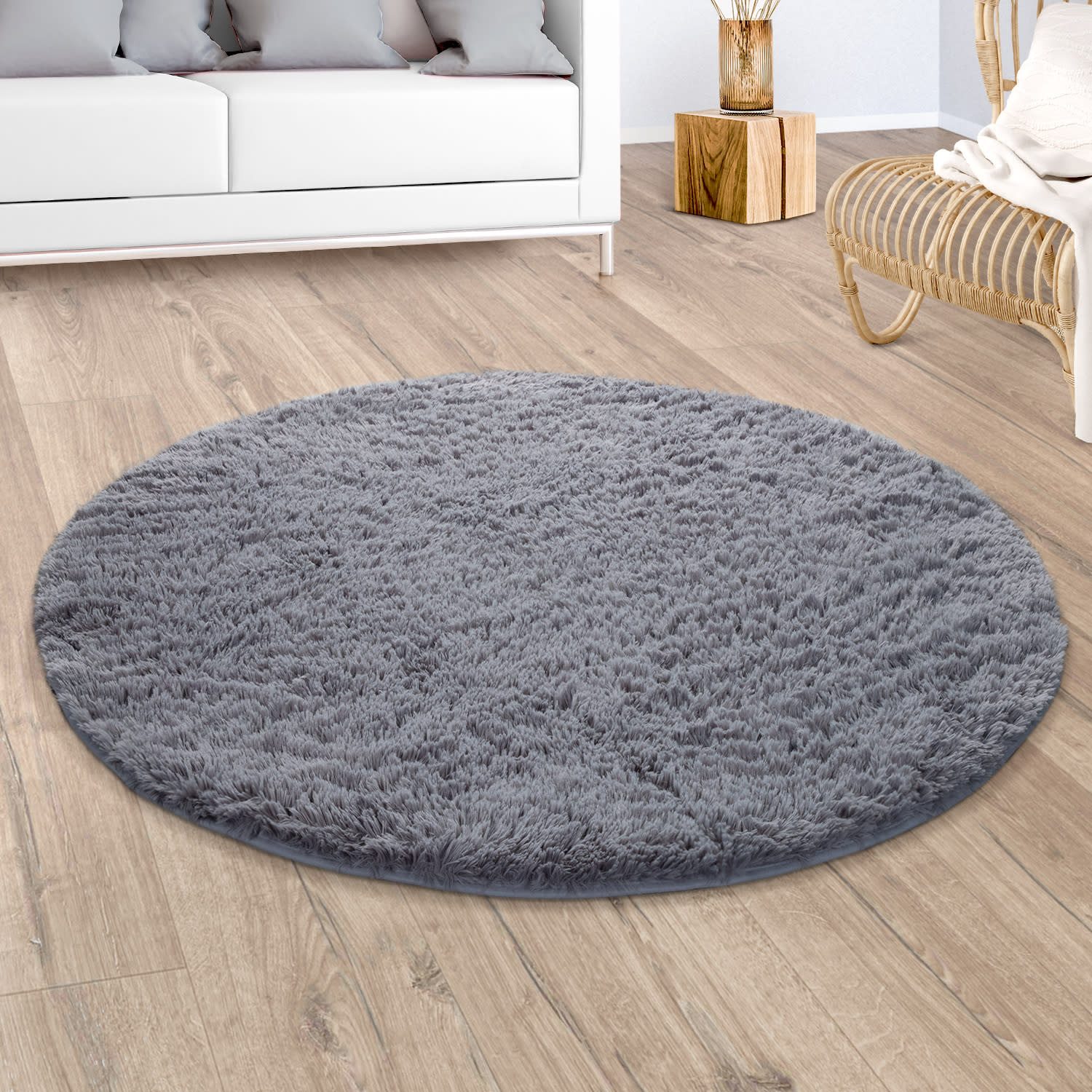 KADIMA DESIGN Teppich waschbar Unifarben Schlafzimmer Hochflor Teppich Shag günstig online kaufen