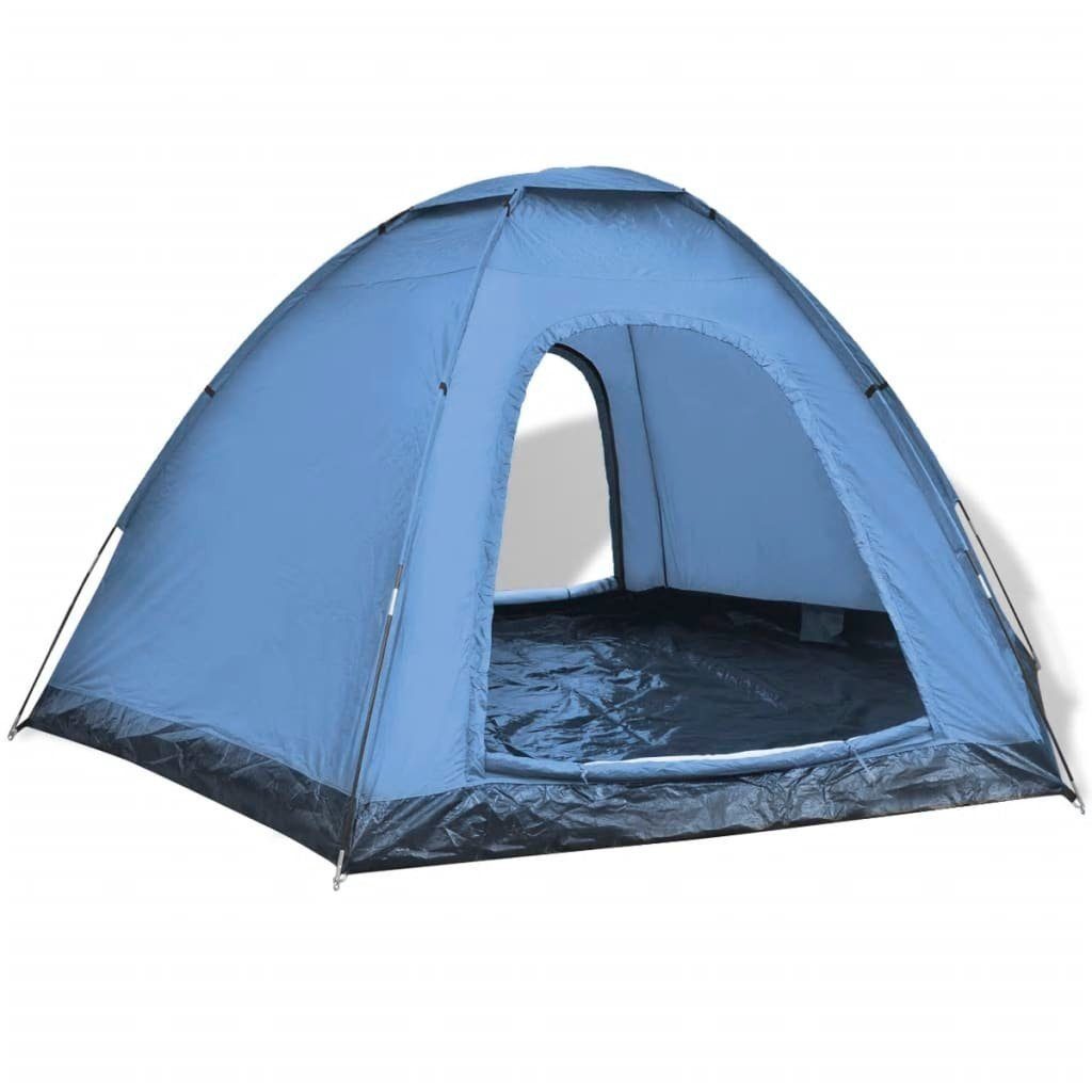 vidaXL Gruppenzelt blau für Personen 6 Zelt Leichtes Campingzelt