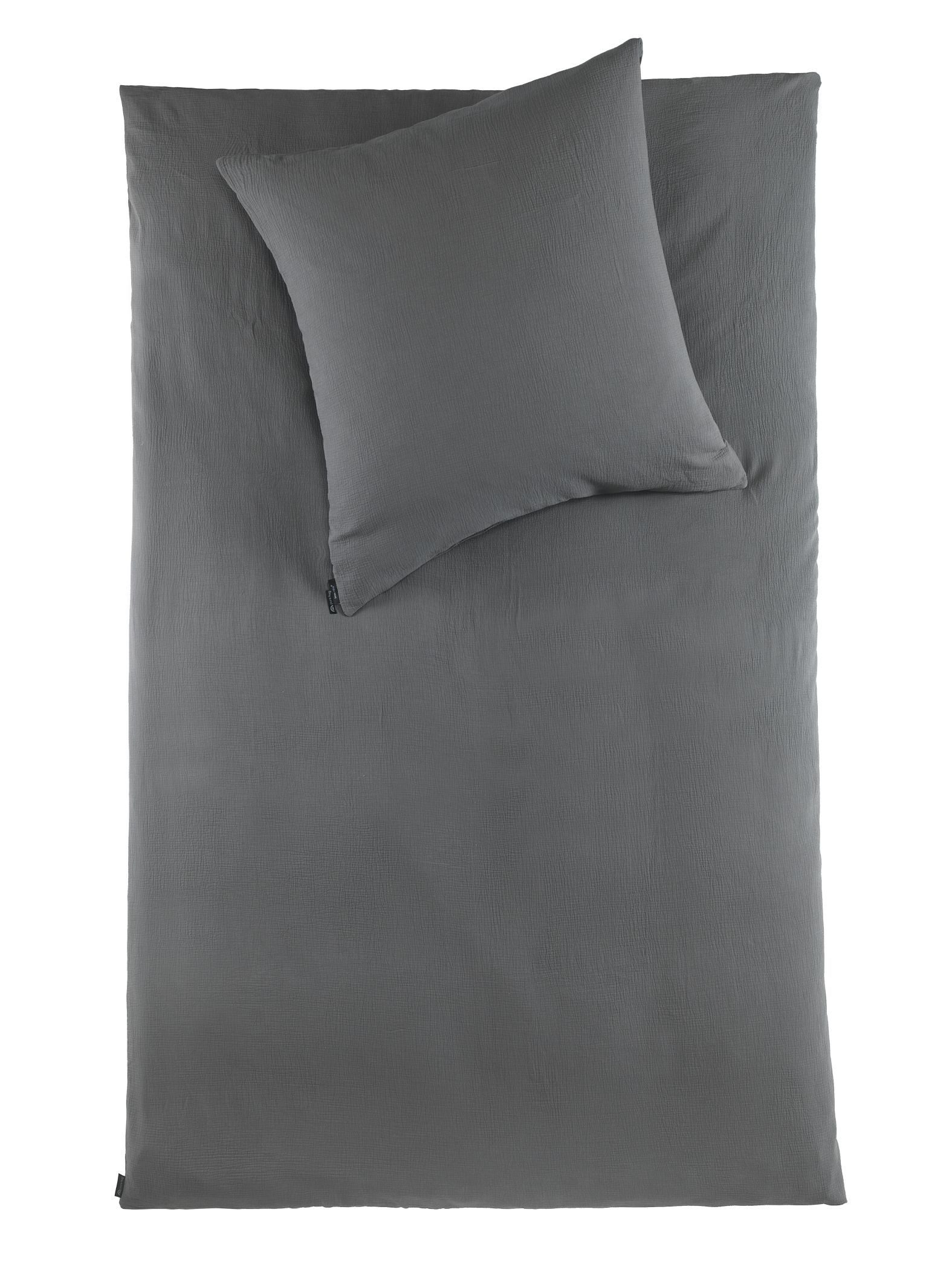 soma Bettwäsche Set Musselin 135x200 Design anthrazit Baumwolle, Musselin, günstig online kaufen