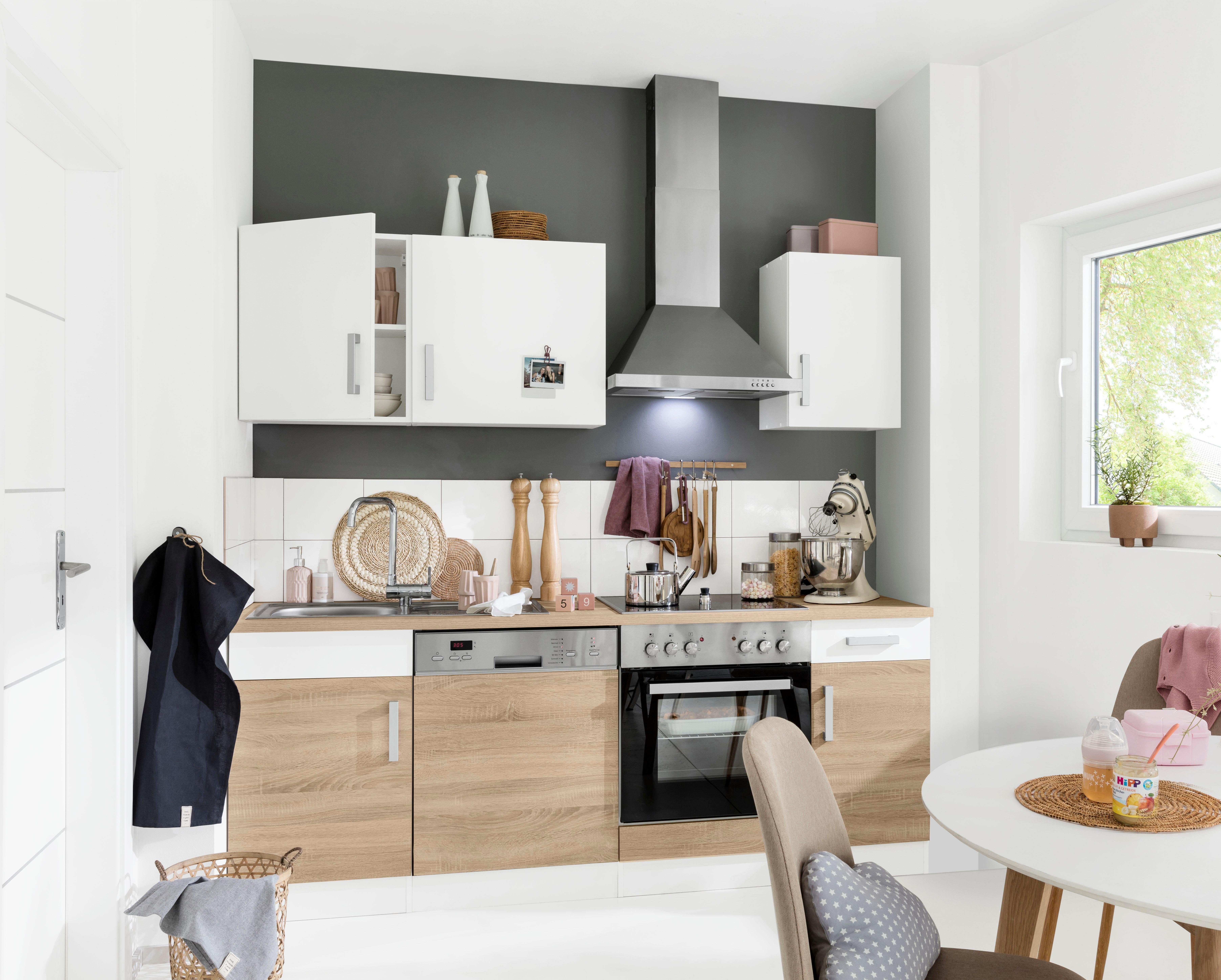 KOCHSTATION Küchenzeile KS-Gera, Breite 210 cm, wahlweise mit E-Geräten, mi günstig online kaufen