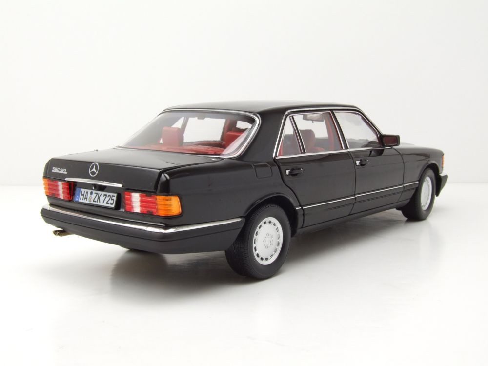 Norev Modellauto Mercedes 560 SEL S-Klasse W126 1991 schwarz, Maßstab 1:18