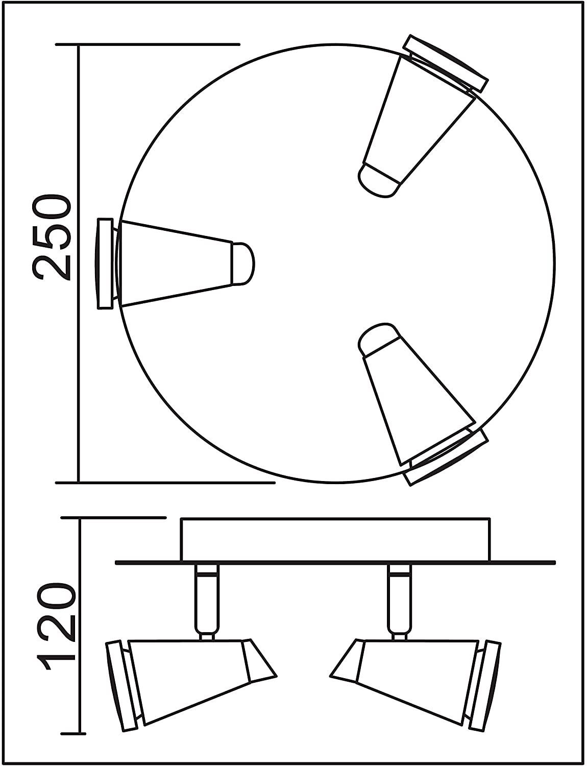 TRANGO LED Deckenstrahler, 3-flammig 1009-32R LED Badleuchte IP44 WET in Ro günstig online kaufen