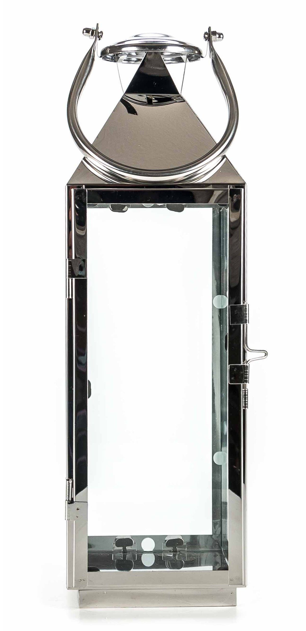 Bubble-Store Kerzenlaterne Metalllaterne, Edelstahl hochglänzend, Glaseinsätze, Metallboden, Tür (Laterne für Teelichter oder Stumpenkerzen, Türriegel und Aufhängevorrichtung verchromt). € 25,99