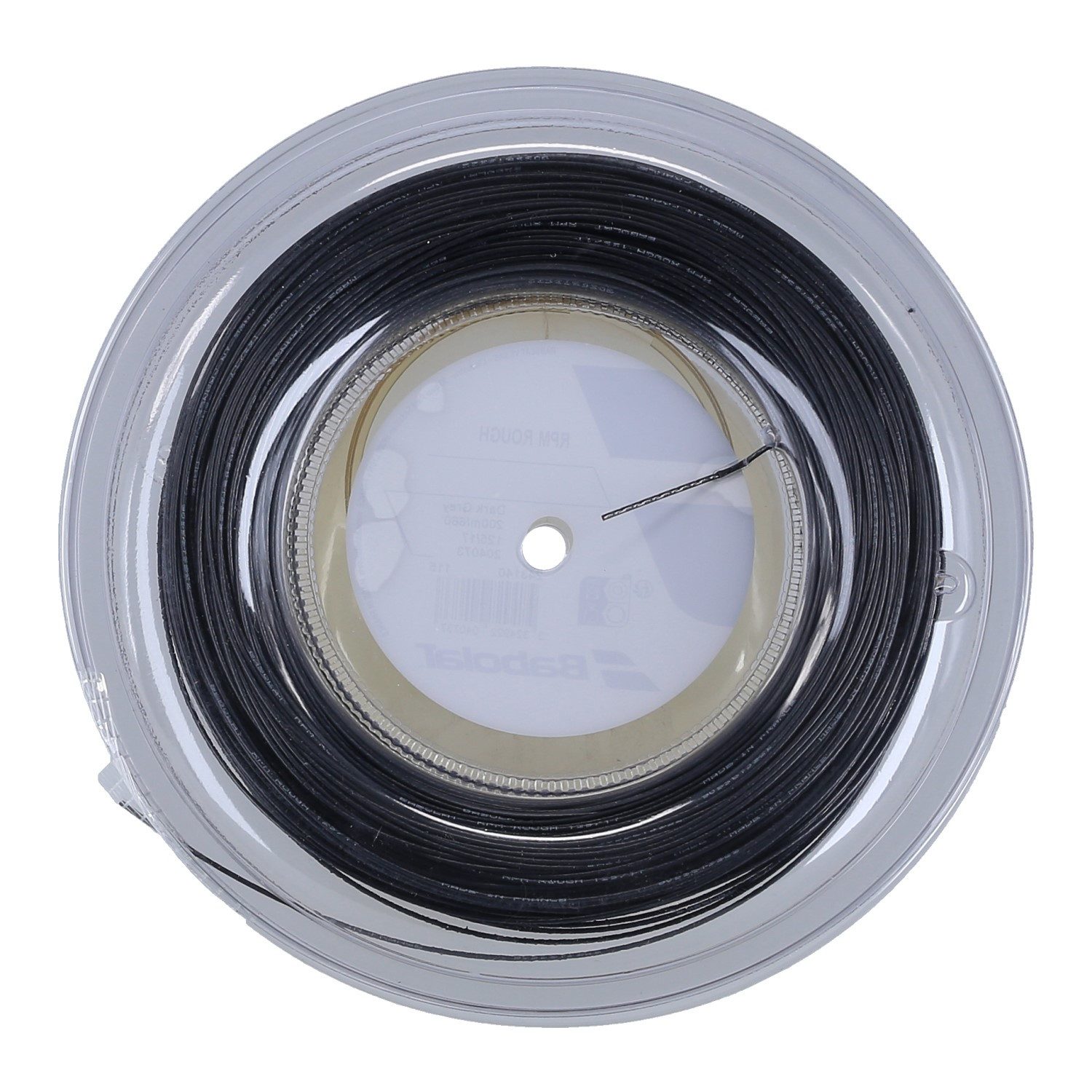 Babolat Tennissaite RPM Rough (Haltbarkeit+Spin) dunkelgrau 200m Rolle, Saitendicke: 1.25