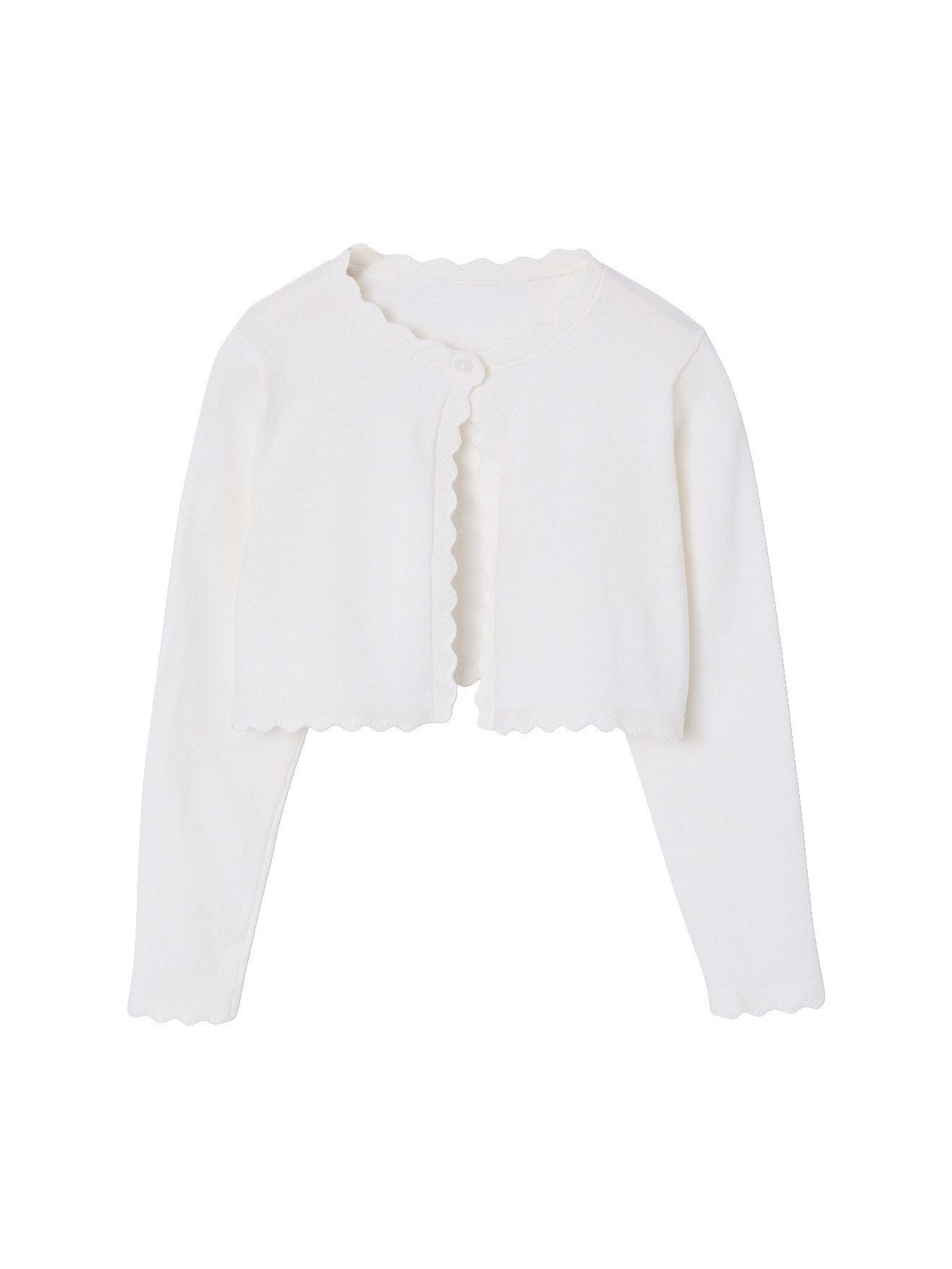 vertbaudet Strickjacke Bolero Mädchen mit einem Knopf